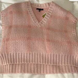 NWT Kendall & Kylie Blush V-Neck Sweater Vest